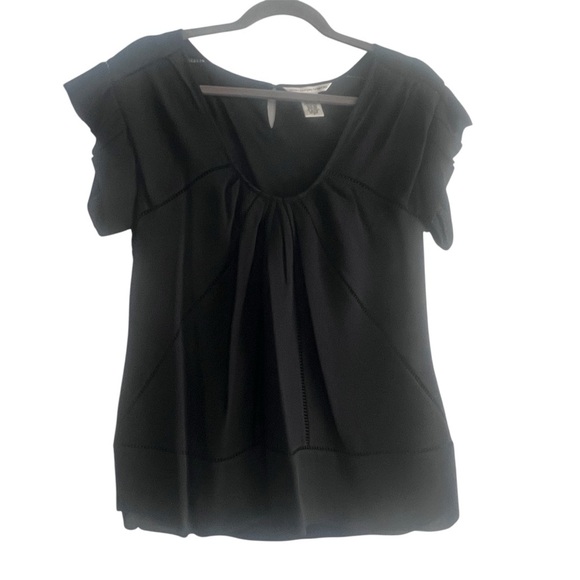 Diane Von Furstenberg %100 Silk Blouse Top Size 6 - Picture 3 of 9